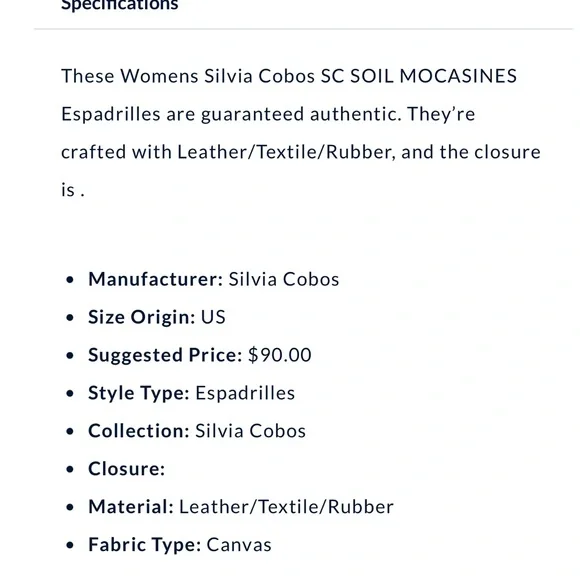 Silvia Cobos SC SOIL MOCASINES Leather Flat Espadrilles Women’s Sz 9 NEW - Picture 6 of 12